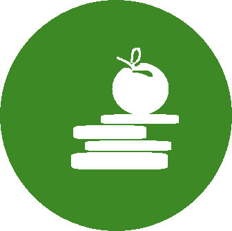Books and Apple icon representing Staff Stewardship - Stare Academy