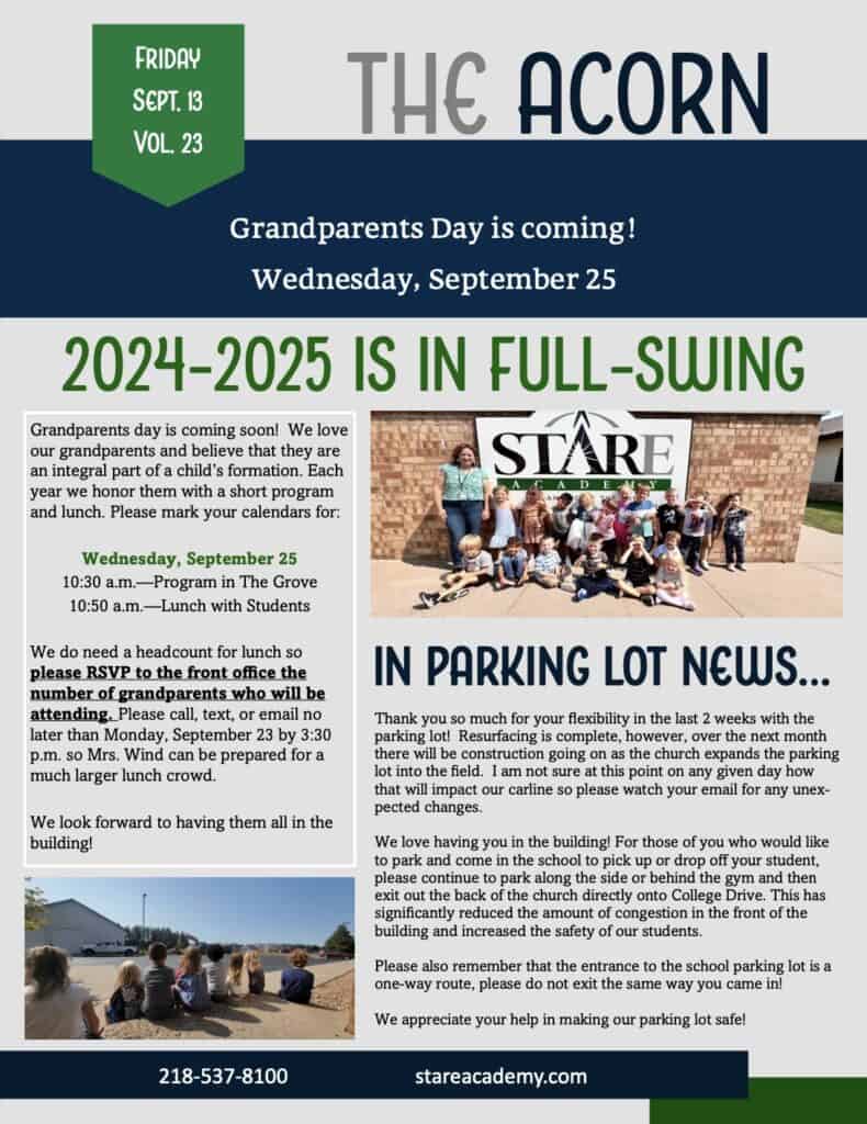 Stare "The Acorn" Newsletter Sept. 2024